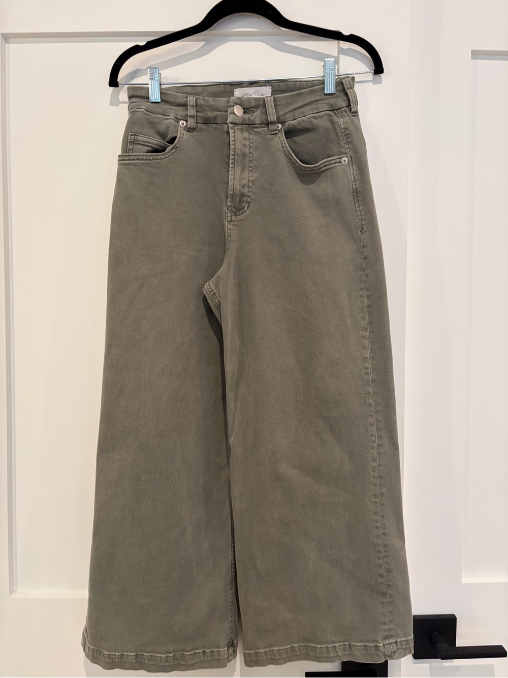Dear John Wide Leg High-Rise Women's Jeans in Olive Green